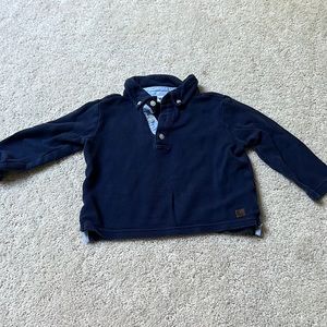 Janie and jack navy long sleeve polo, size 18 to 24 months